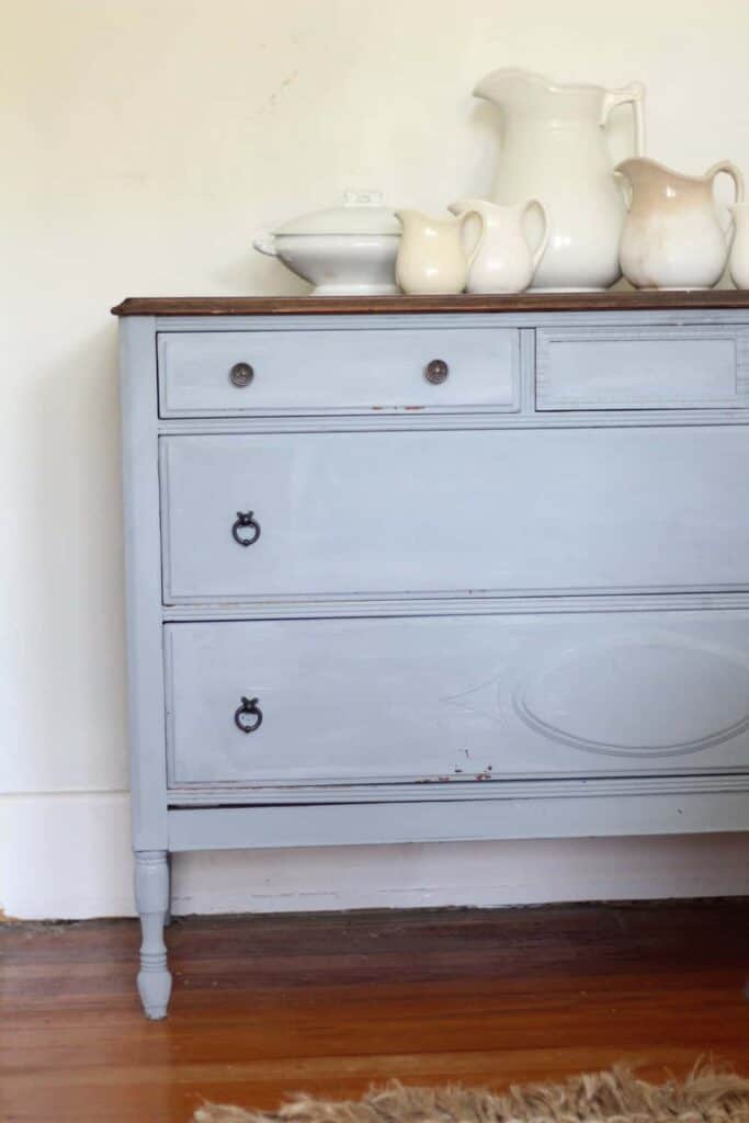 painted furniture adds farmhouse style