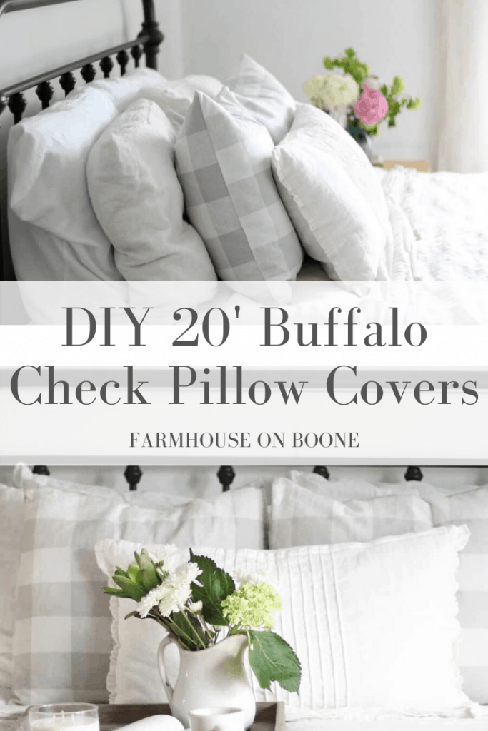 DIY 20' Buffalo Check Pillow Covers - Farmhouse on Boone