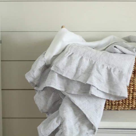 linen throw blanket