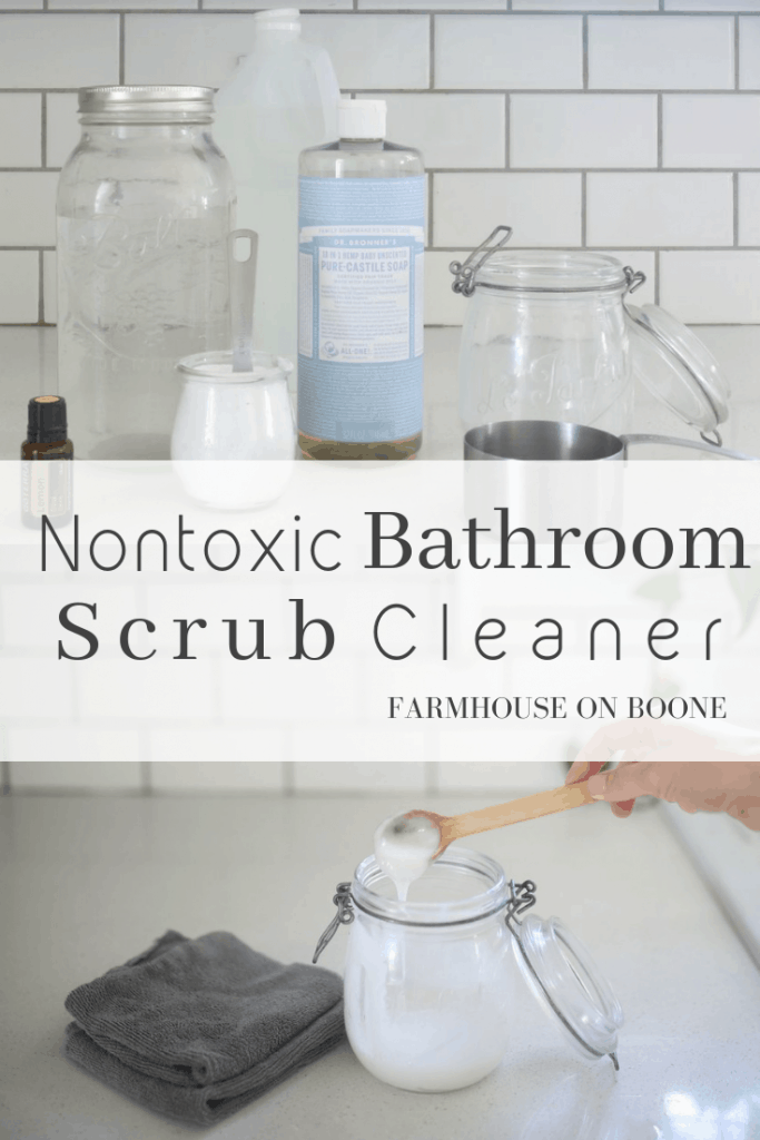 Homemade Nontoxic Bathroom Scrub Cleaner