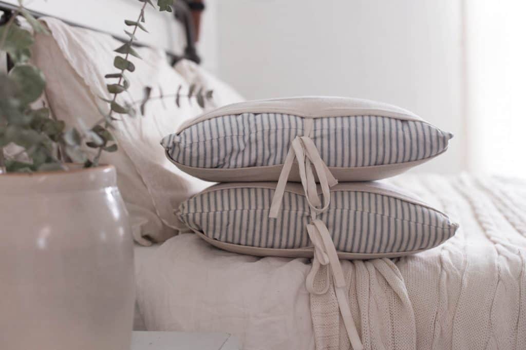 DIY Grain Sack Pillow Covers