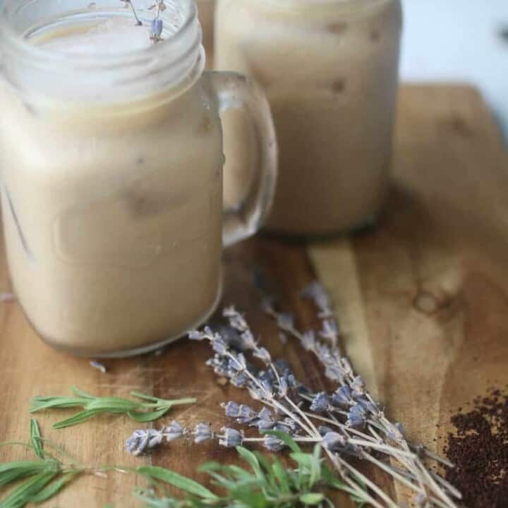 Homemade Iced Lavender Latte