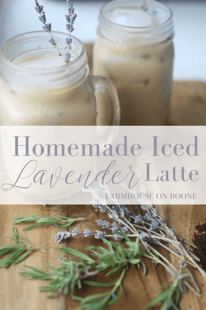 homemade iced lavender latte