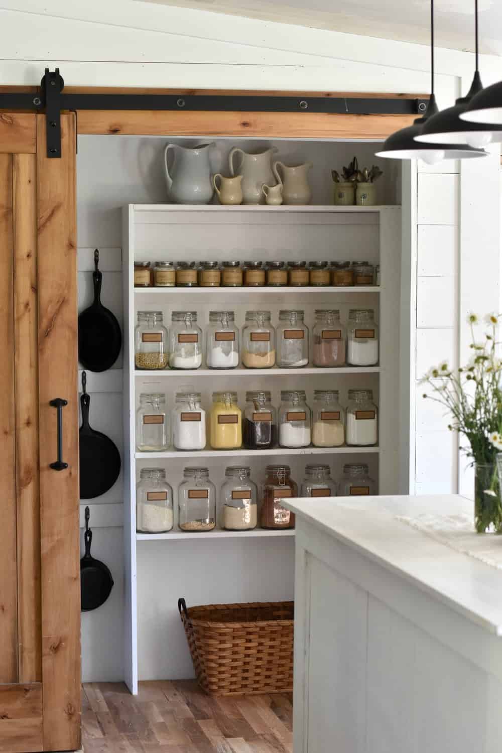 Pantry Organization with Mason Jars - Farmhouse on Boone