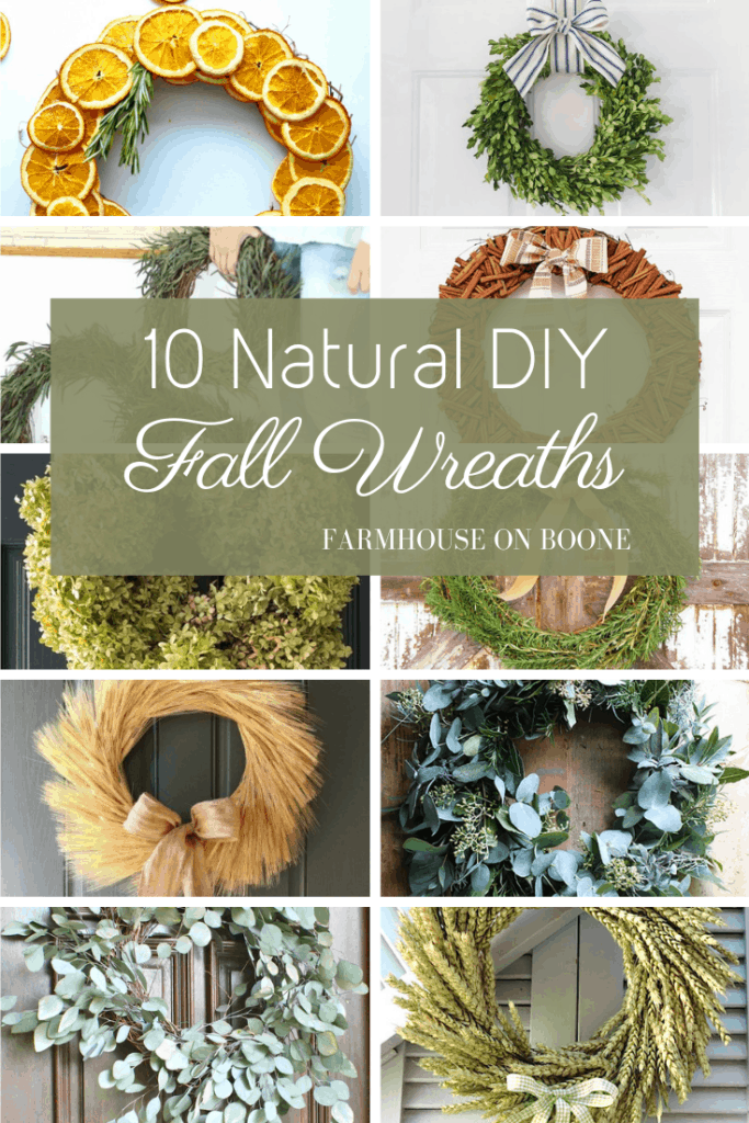 10 Natural DIY Fall Wreaths - Farmhouse on Boone