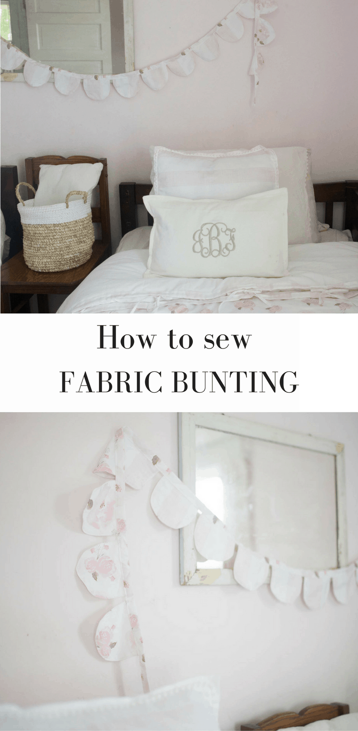 Learn how to make fabric bunting for a kids room or nursery with this DIY sewing tutorial 