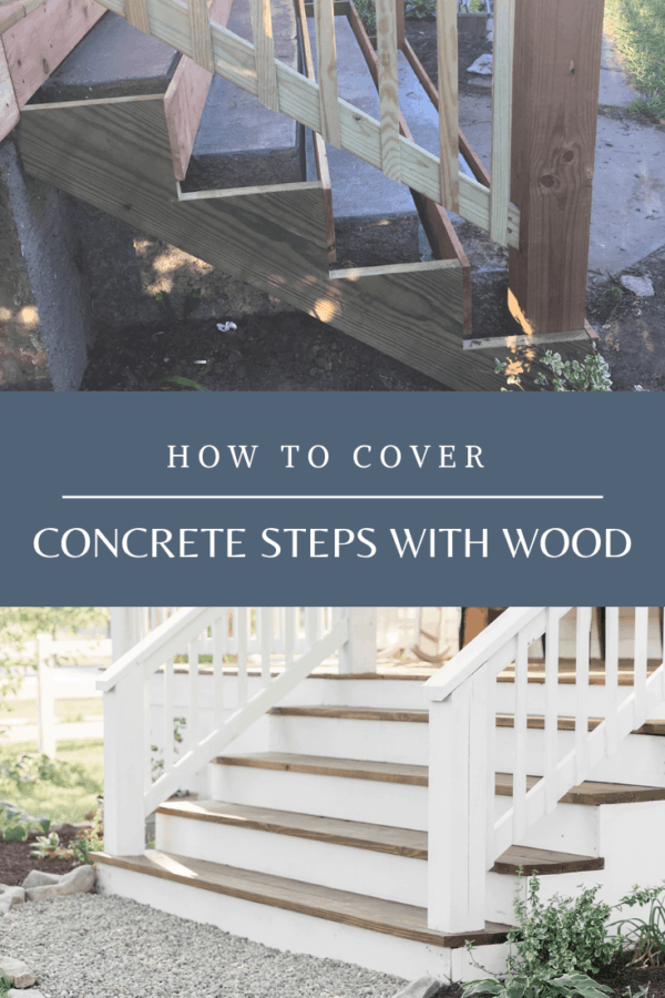 How to Cover Concrete Steps with Wood Farmhouse on Boone