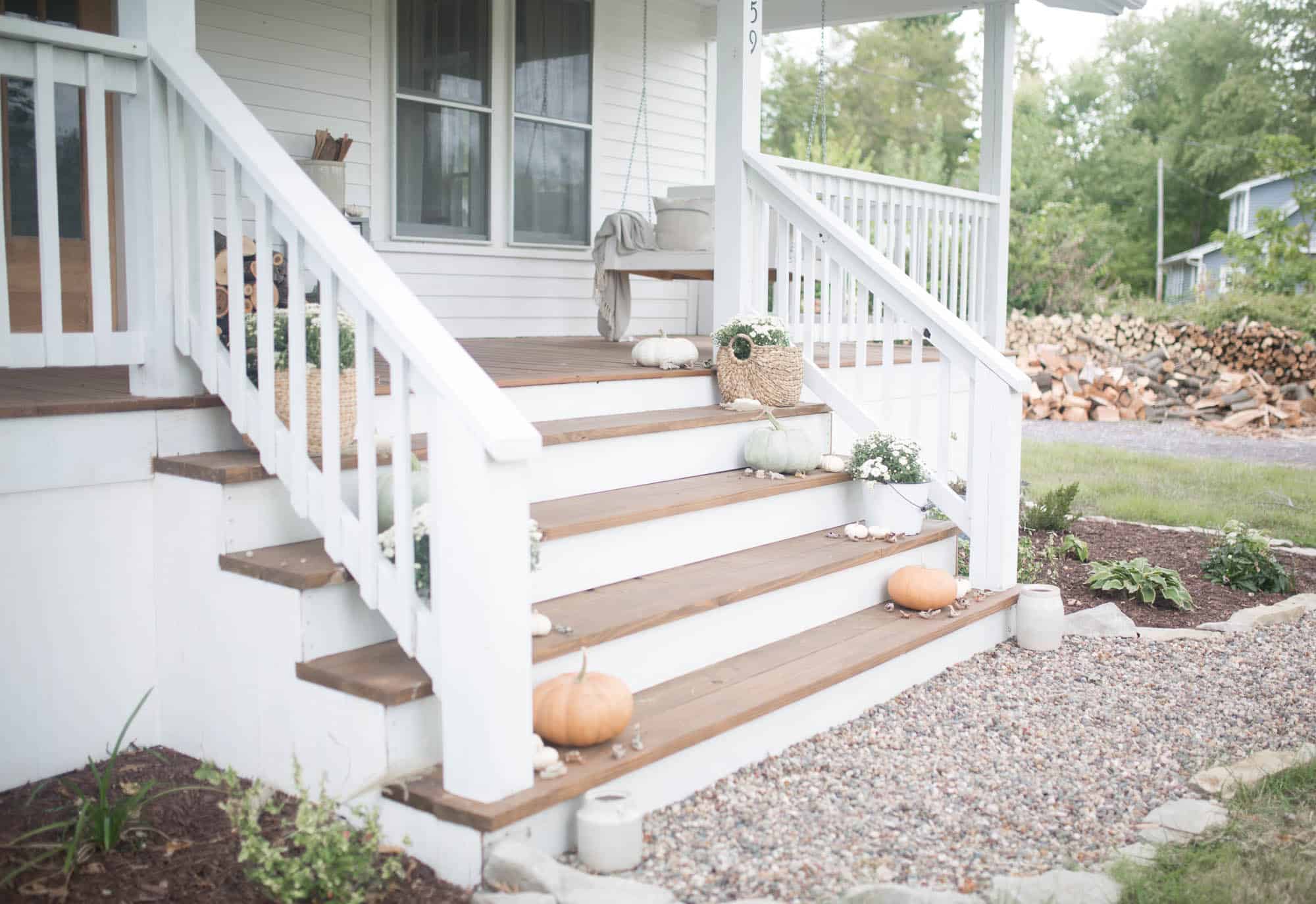 Fall Farmhouse Front Porch Ideas with Farmhouse on Boone