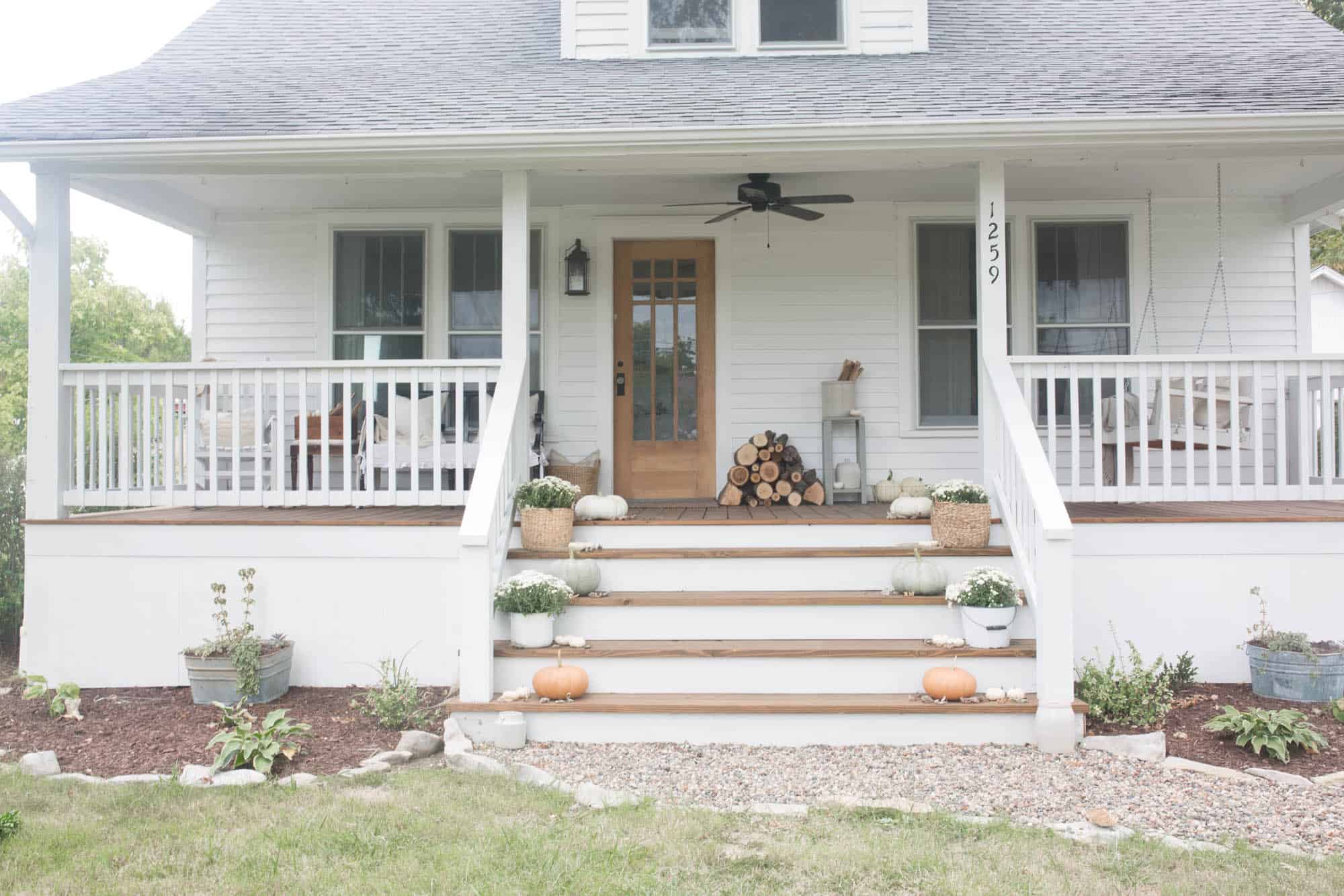 Simple Fall Farmhouse Front Porch Design Ideas from Farmhouse on Boone