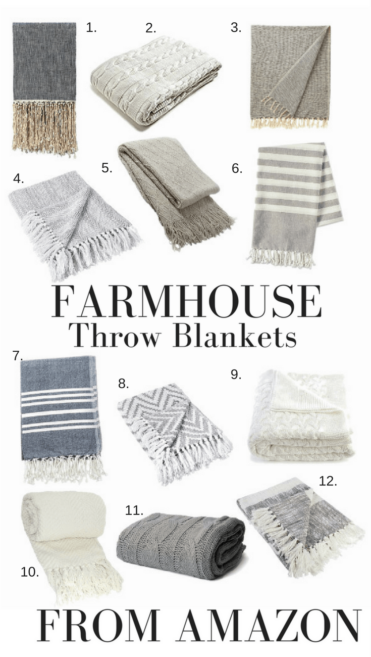 Farmhouse Throw Blankets from Amazon