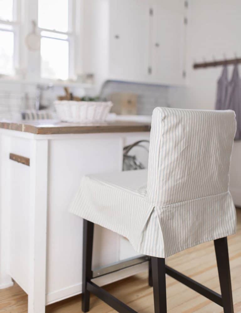 How to Sew a Parsons Chair Slipcover for the IKEA HENRIKSDAL Bar Stool