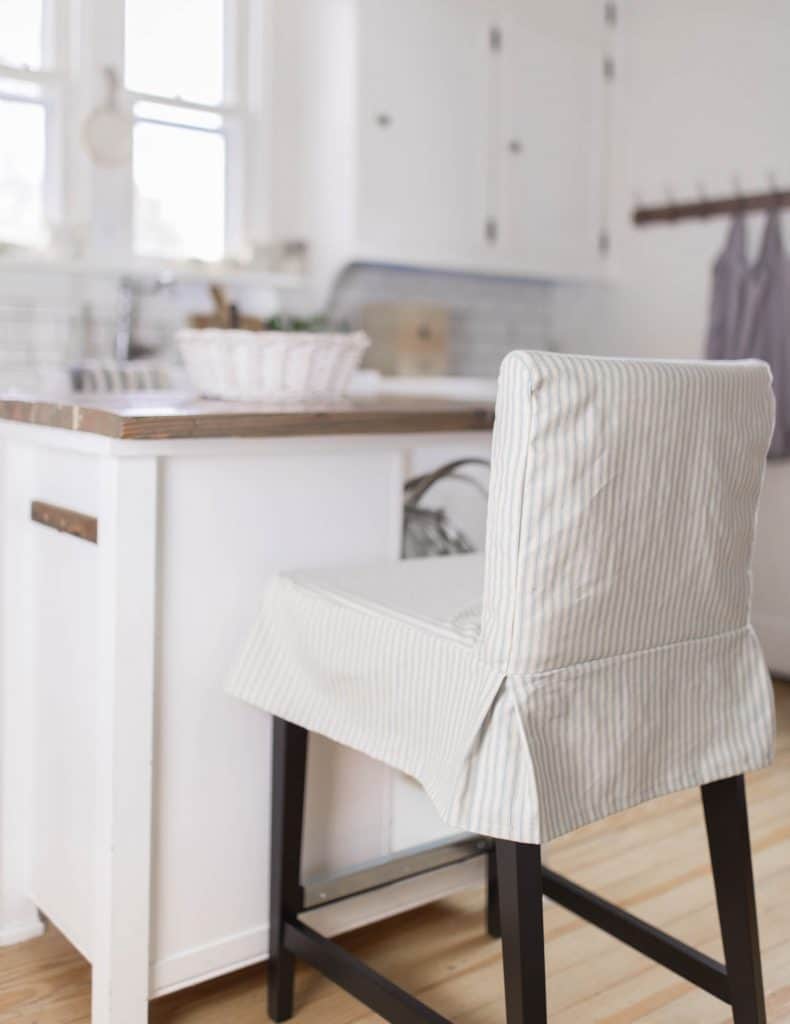 How to Sew a Parsons Chair Slipcover for the IKEA HENRIKSDAL Bar Stool