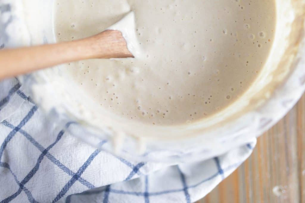 Learn how to make a sourdough starter from scratch with video tutorial included