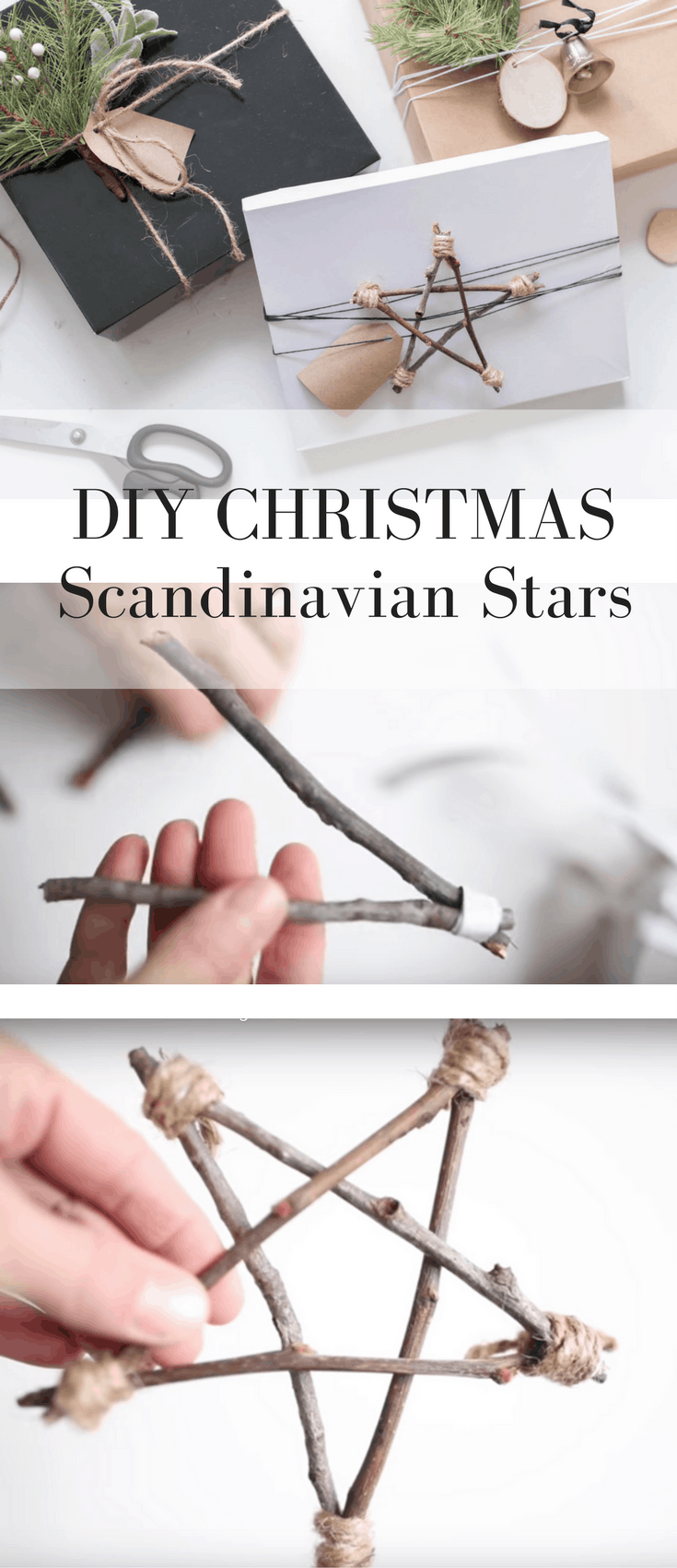 How to Make Scandinavian Inspired Christmas Twig Stars