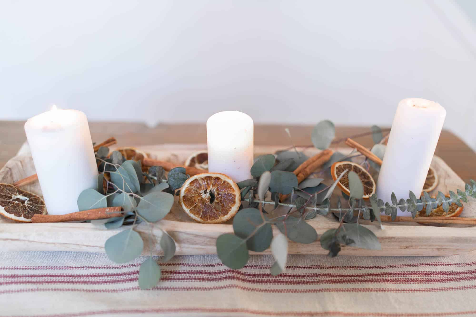 Farmhouse Christmas Kitchen Natural Centerpiece