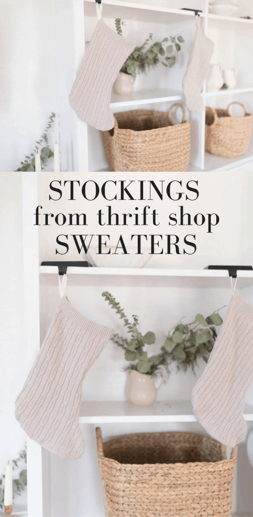 DIY Christmas Stockings from Sweaters Sewing Tutorial