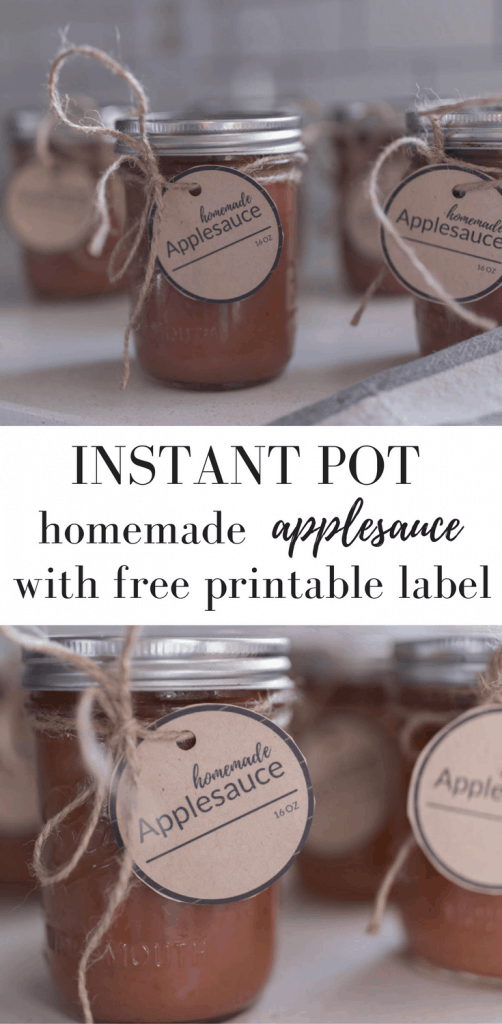How to Make Applesauce in the Instant Pot and a Free Printable Label