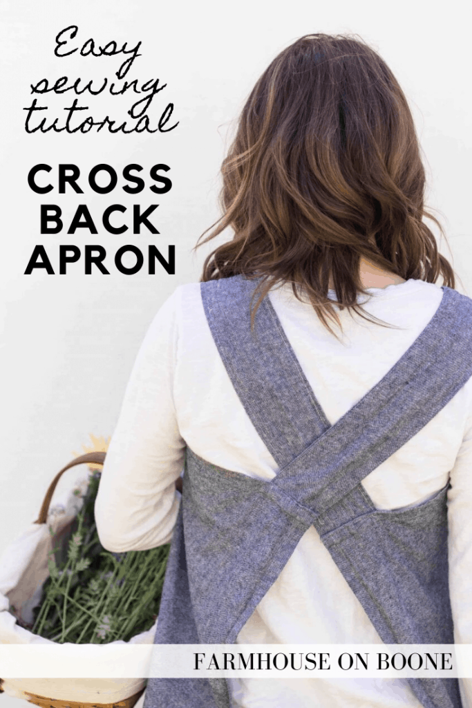 Cross-Back DIY Apron Pattern to Sew (with Printable Template