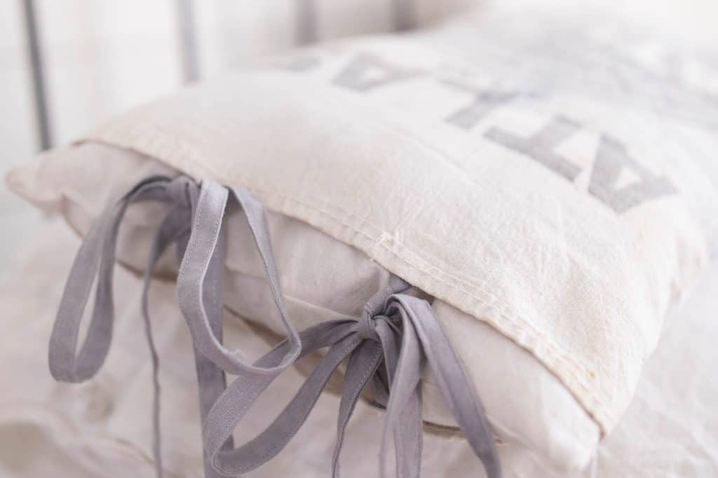 DIY Concrete Sack Pillow Cover - Farmhouse on Boone