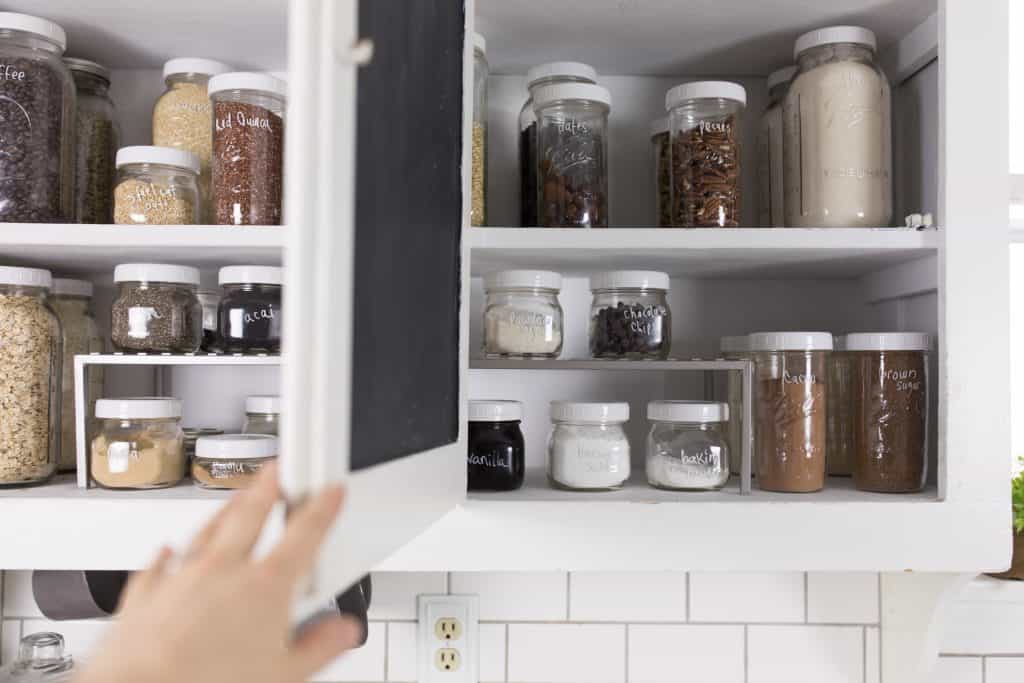 Pantry Organization with Mason Jars