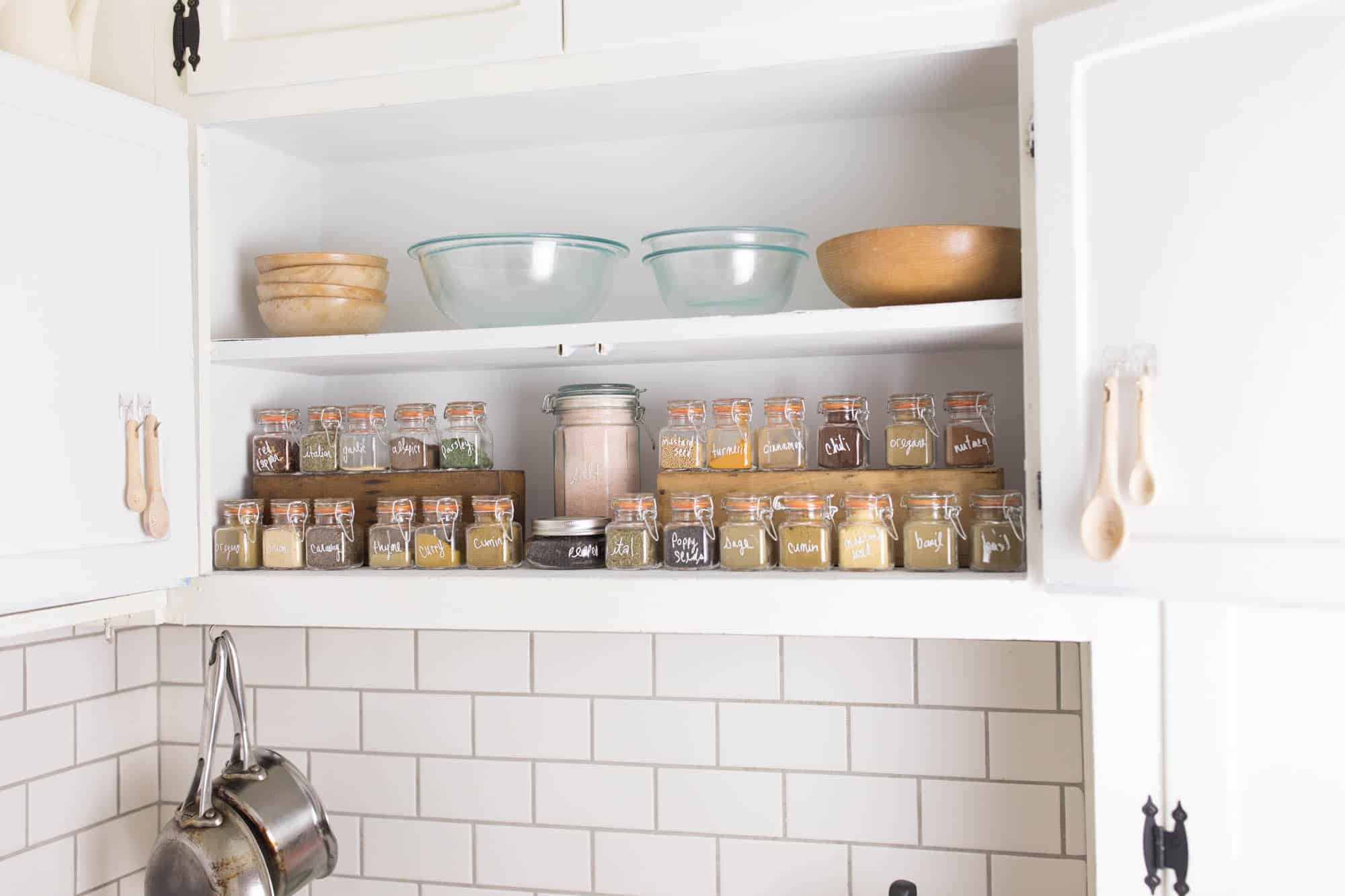 Spice and Baking Cabinet Organization