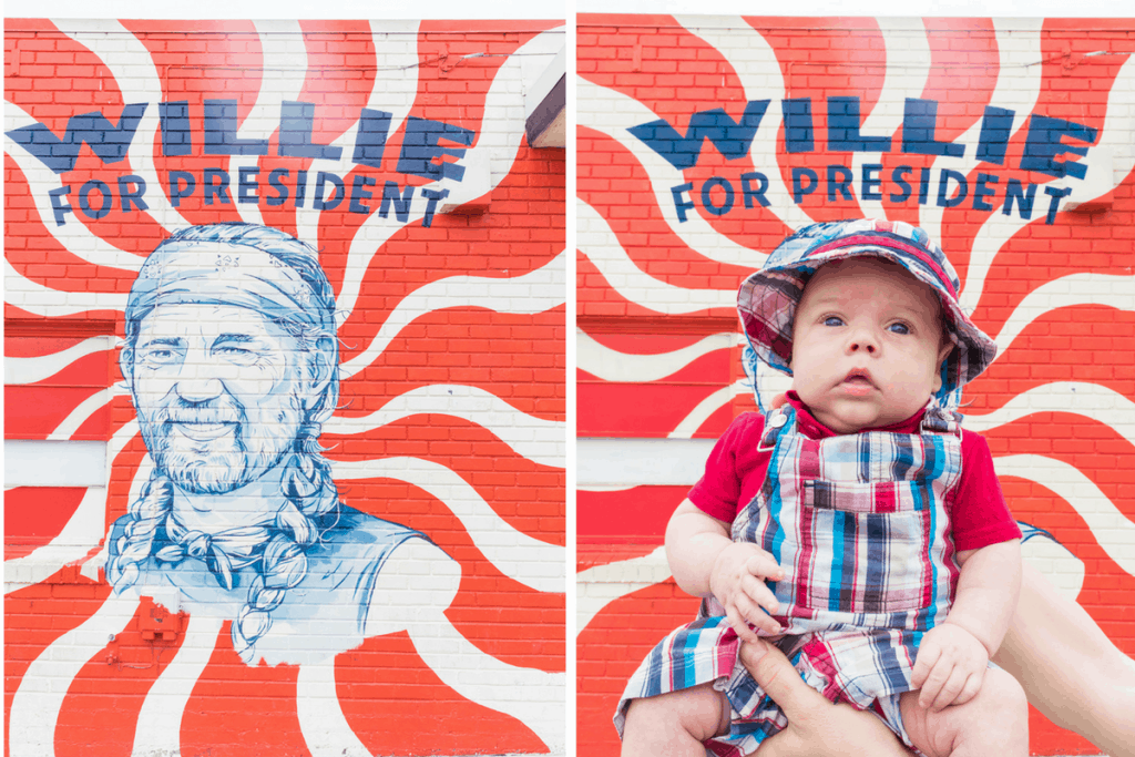 Willie for president Mural Austin Texas