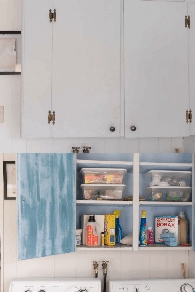 Farmhouse laundry room makeover before