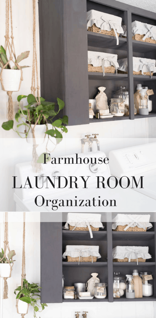 Farmhouse Laundry Room Organization Cabinet Makeover - Farmhouse on Boone