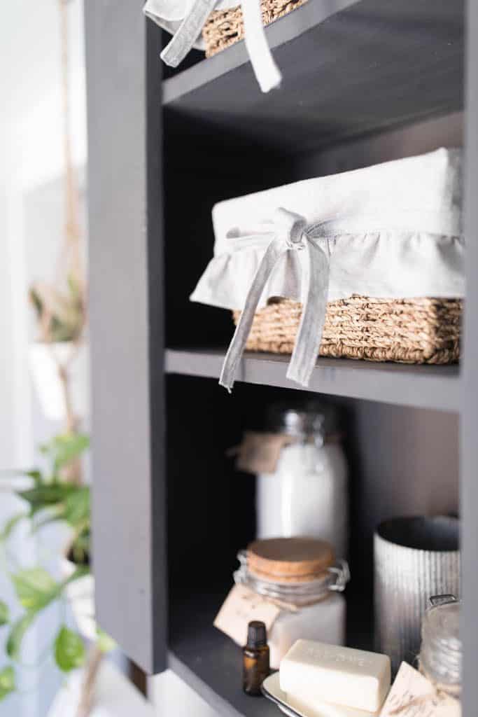 Farmhouse Bathroom Organization - Farmhouse on Boone