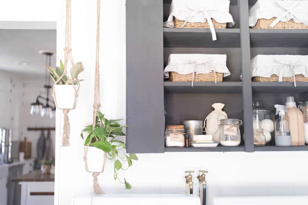 Farmhouse Laundry Room Makeover Laundry room Organization for Small Spaces