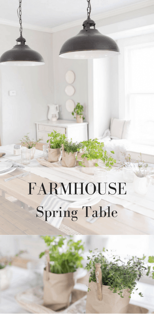 Farmhouse Spring Table Setting 