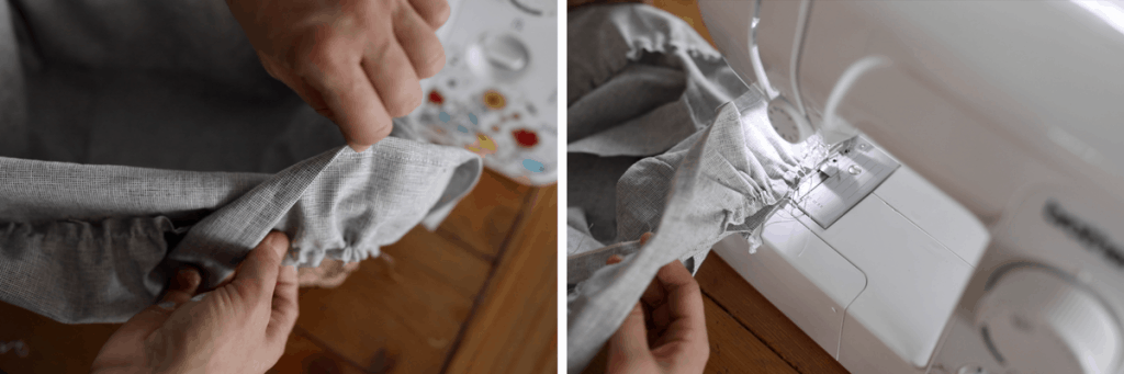 Sewing tutorial how to make a custom ruffle basket liner 