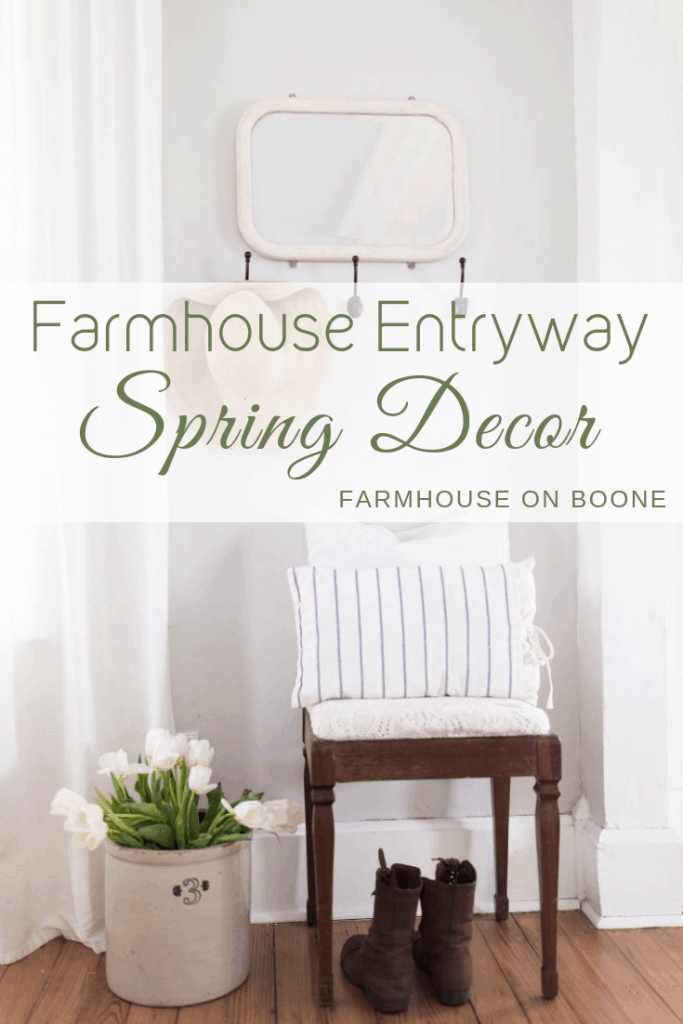 farmhouse entryway spring decor