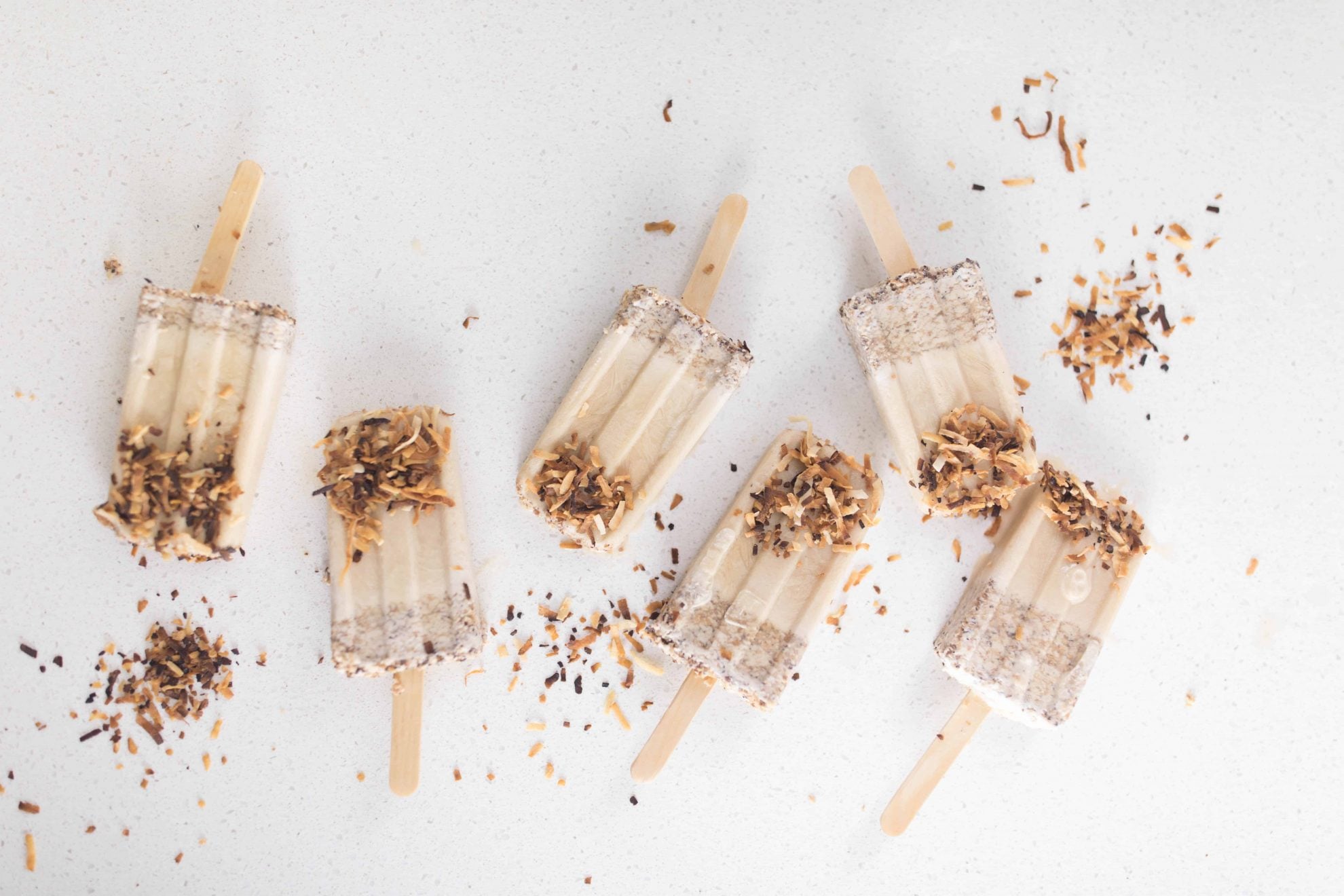 Toasted Coconut Popsicles