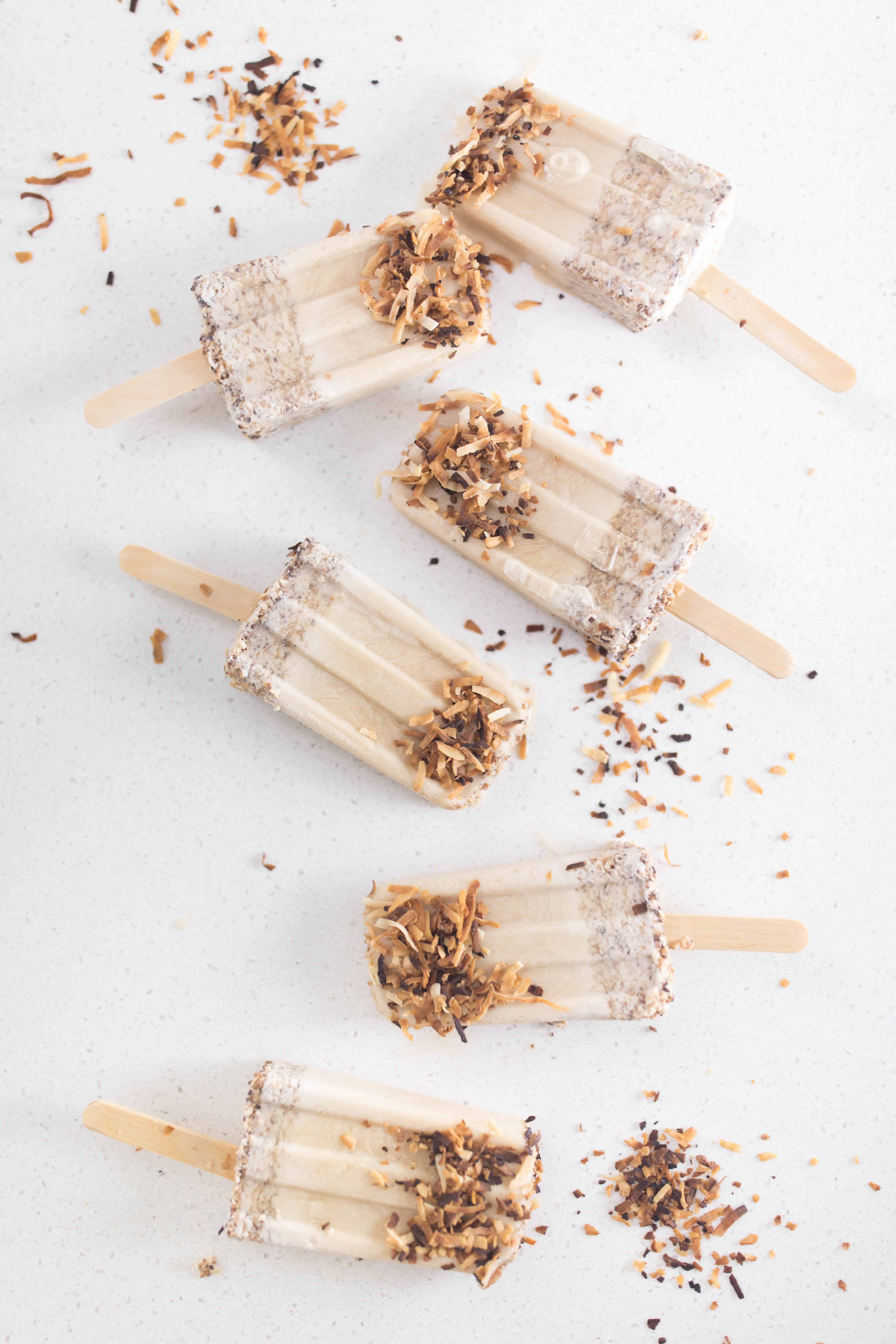 Toasted Coconut Popsicles