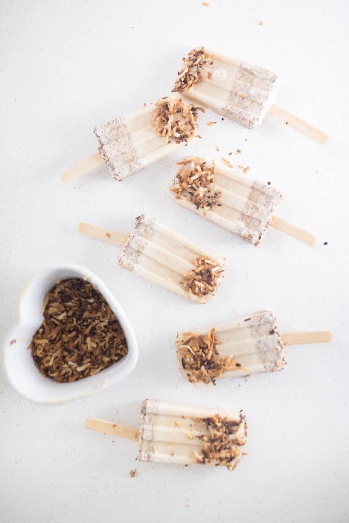 Toasted Coconut Popsicles dairy free gluten free 