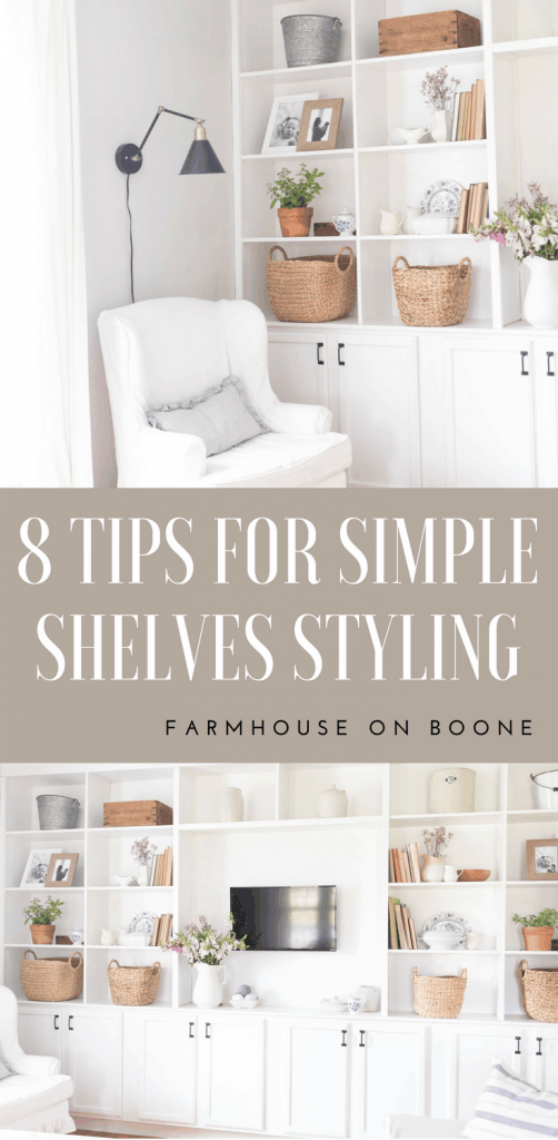 How to style built in shelves how to style built ins simple and neutral 