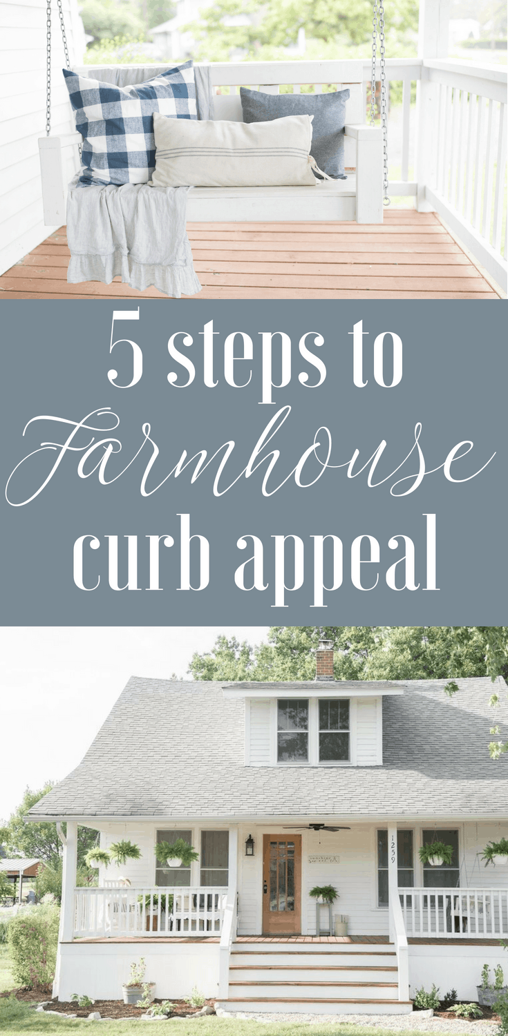 5 steps to simple farmhouse curb appeal