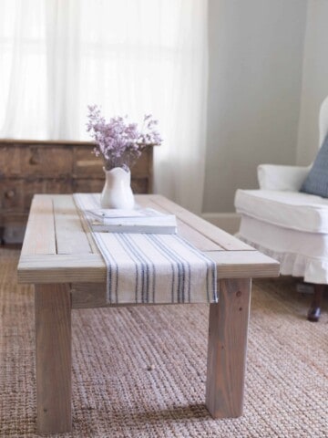 farmhouse coffee table diy plans build