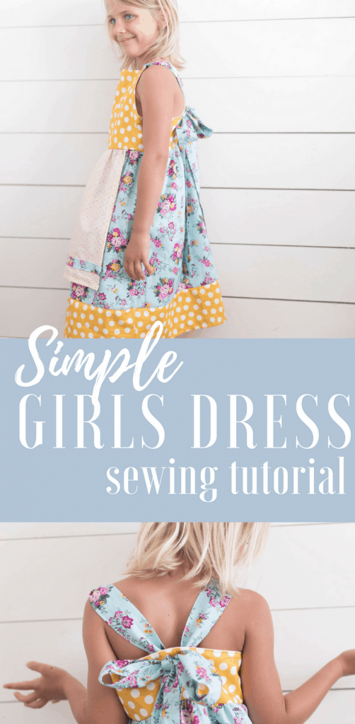 Easy girls dress sewing tutorial apron dress boutique dress tutorial