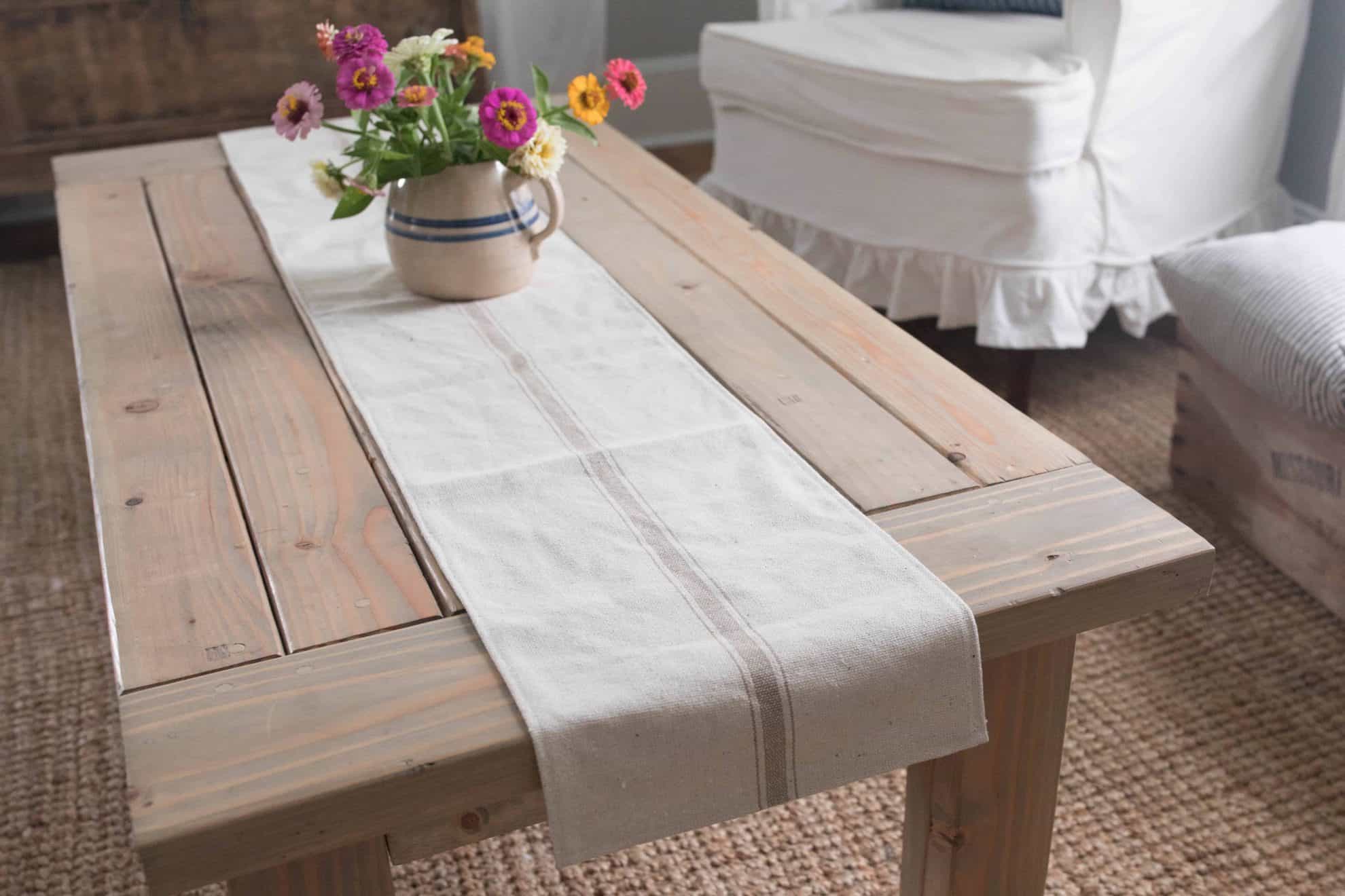 Tan Grain Sack Table Runner Farmhouse On Boone Tan Grain Sack Table Runner