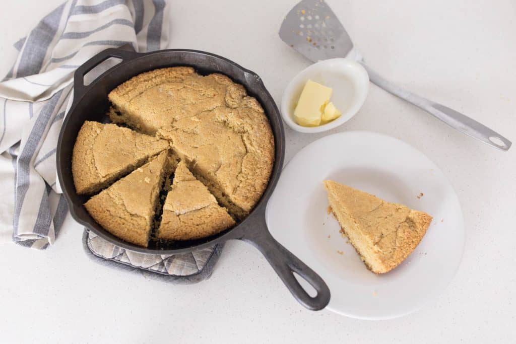 Cast iron cornbread einkorn cornbread with freshly milled popcorn