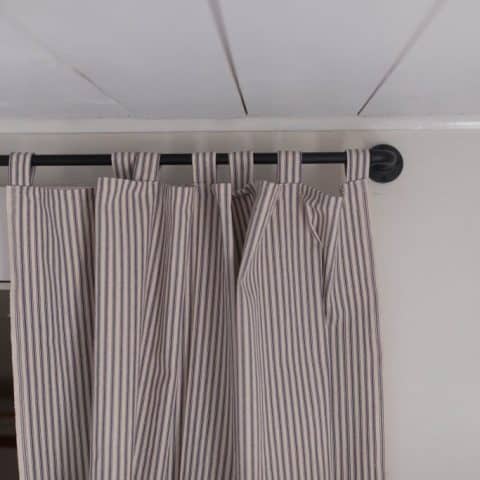 DIY Ticking Stripe Curtain Sewing Tutorial