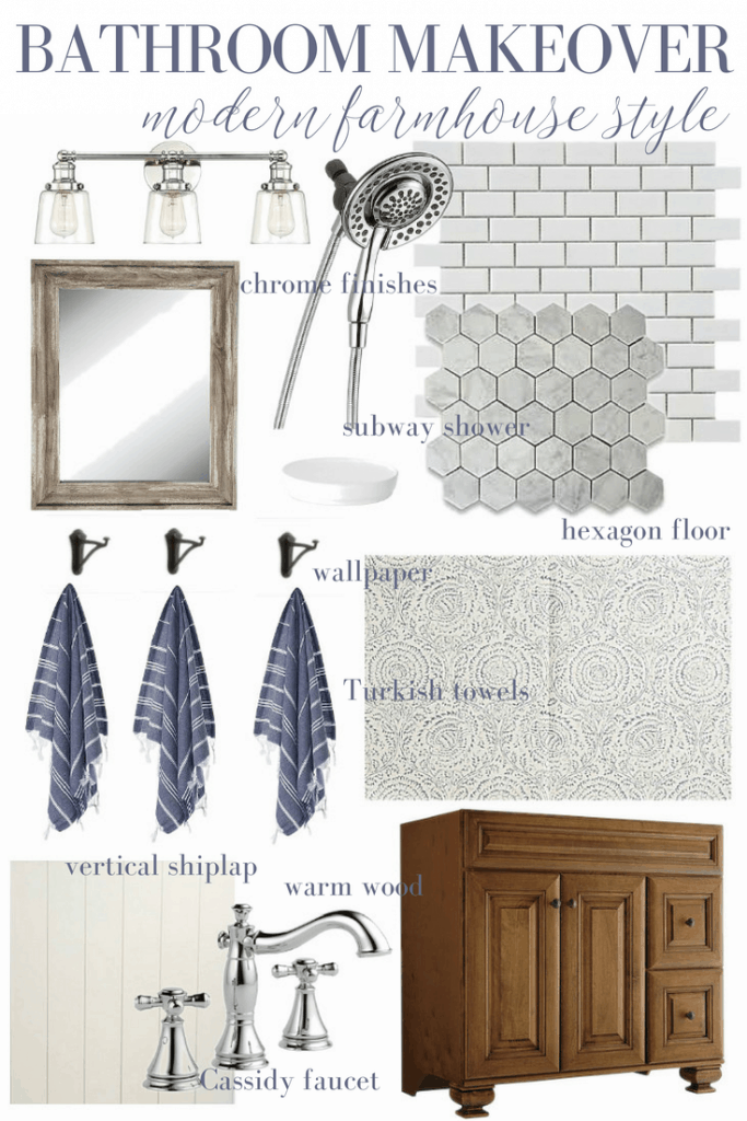 modern farmhouse style bathroom makeover plans