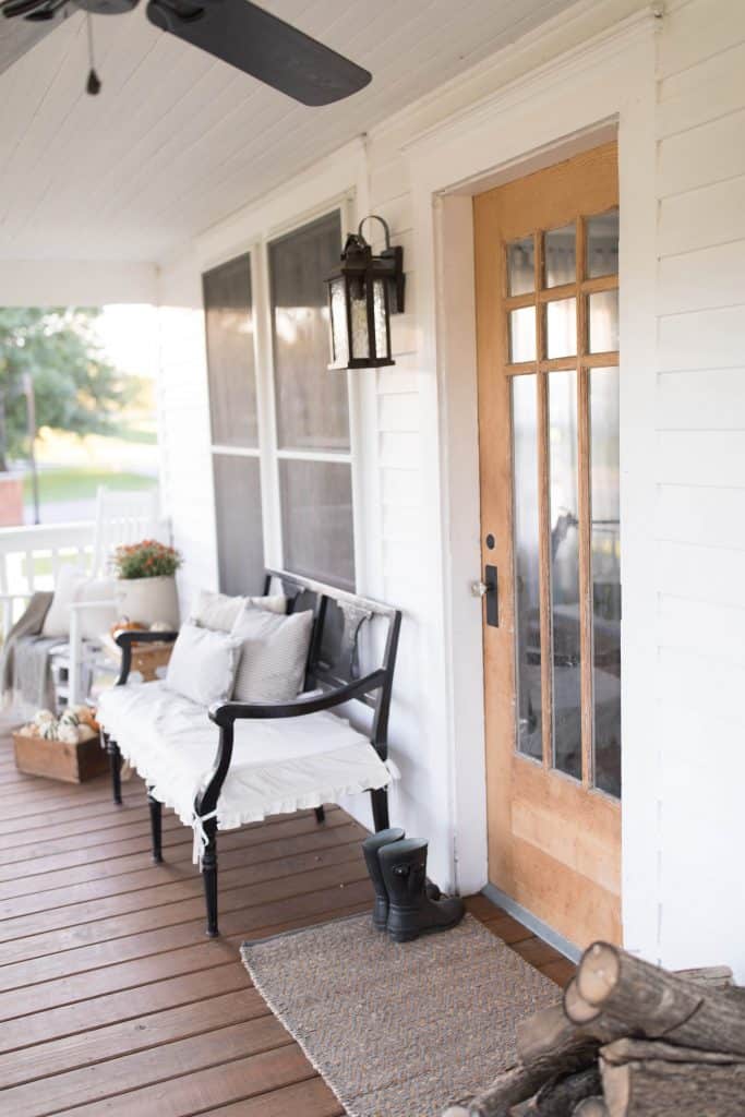 farmhouse porch fall decorating simple fall decor ideas