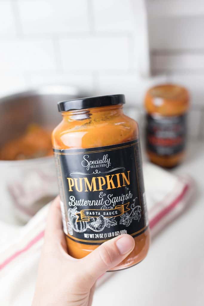 specially selected pumpkin and butternut squash sauce