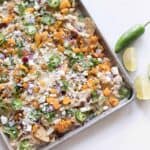 Pumpkin sheet pan nachos easy fall appetizer