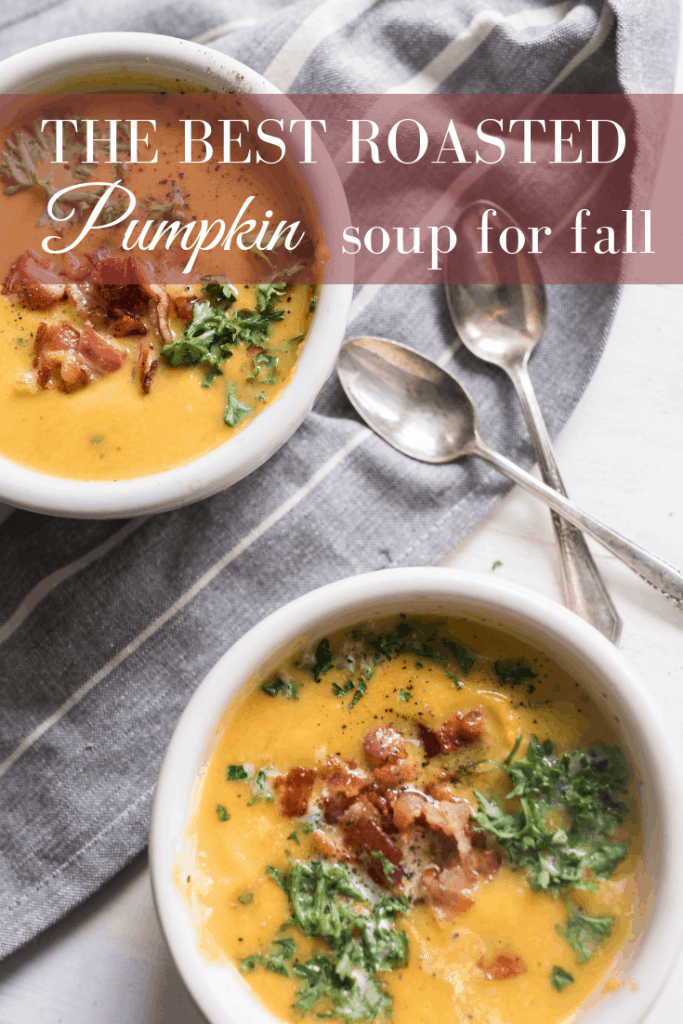 Roasted Pumpkin Soup with Acorn Squash fall soup recipes