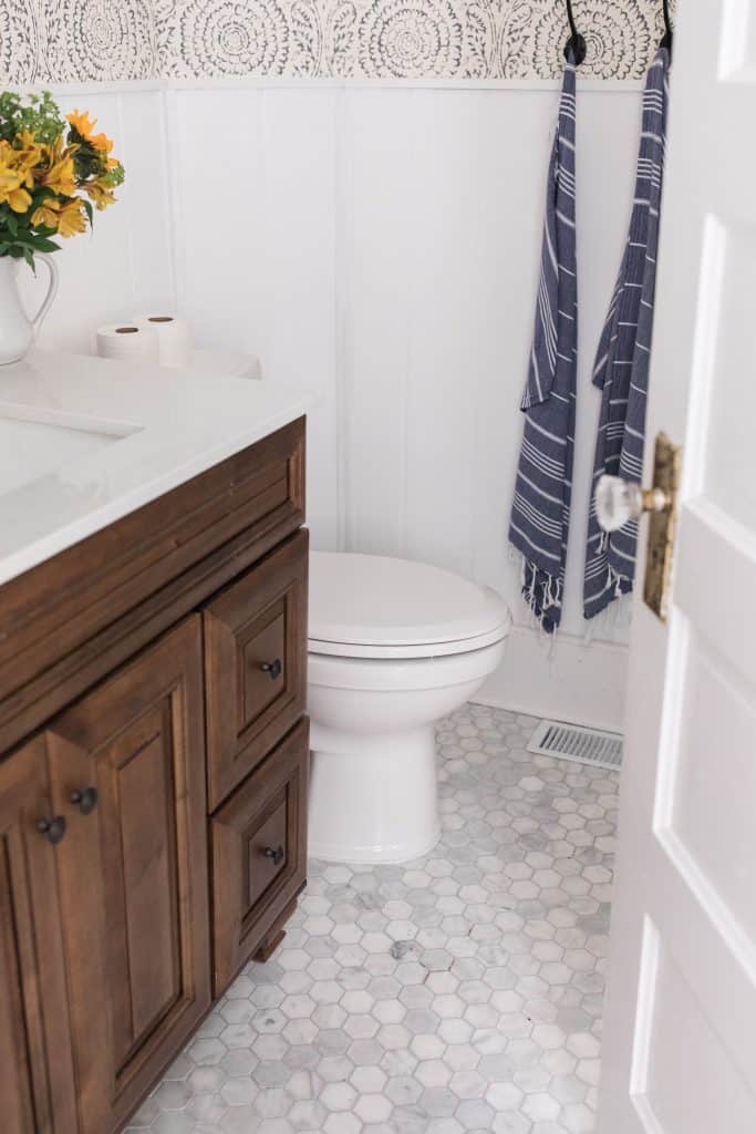 farmhouse bathroom makeover reveal