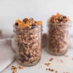 rustic granola recipe in mason jar